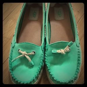 Mint green Ugg flats